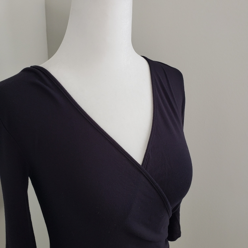 ⭐3/$24⭐ Le Chateau Women's Fitted Rouching Black Dress Size S - Picture 2 of 10